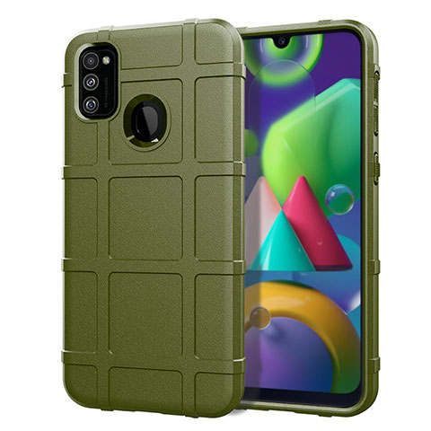 Funda Silicona Ultrafina Goma 360 Grados Carcasa para Samsung Galaxy M21 Verde