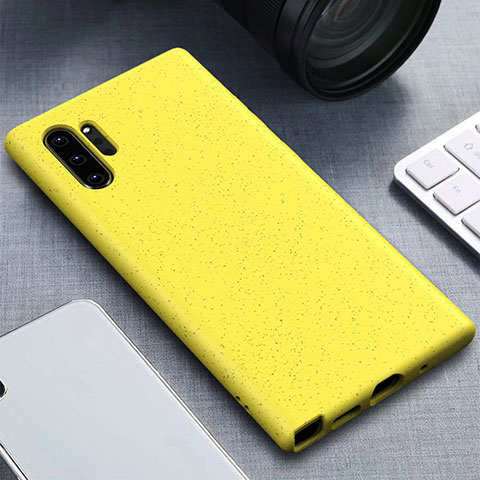 Funda Silicona Ultrafina Goma 360 Grados Carcasa para Samsung Galaxy Note 10 Plus Amarillo