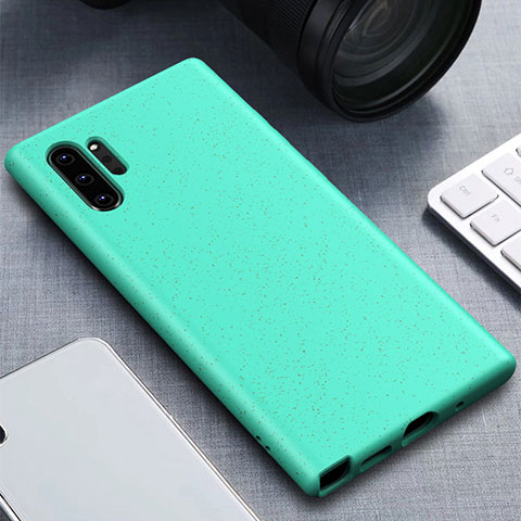 Funda Silicona Ultrafina Goma 360 Grados Carcasa para Samsung Galaxy Note 10 Plus Cian