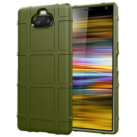 Funda Silicona Ultrafina Goma 360 Grados Carcasa para Sony Xperia 10 Plus Verde