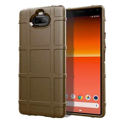 Funda Silicona Ultrafina Goma 360 Grados Carcasa para Sony Xperia 8 Lite Marron