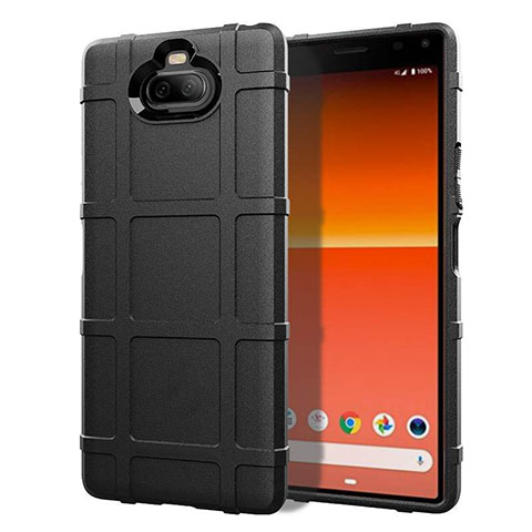 Funda Silicona Ultrafina Goma 360 Grados Carcasa para Sony Xperia 8 Lite Negro