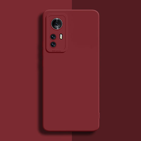 Funda Silicona Ultrafina Goma 360 Grados Carcasa para Xiaomi Mi 12 Pro 5G Rojo Rosa