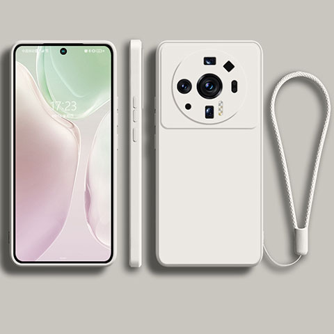 Funda Silicona Ultrafina Goma 360 Grados Carcasa para Xiaomi Mi 12 Ultra 5G Blanco