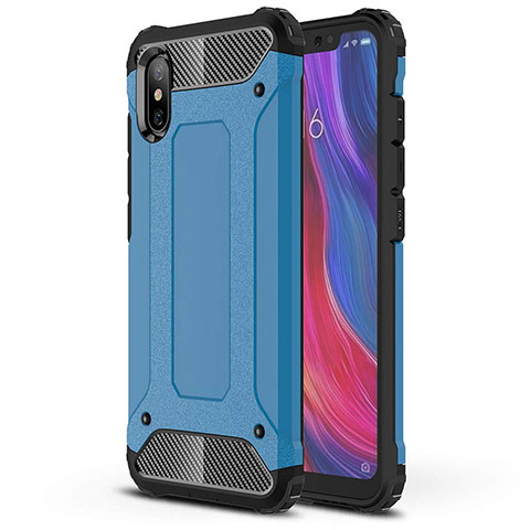 Funda Silicona Ultrafina Goma 360 Grados Carcasa para Xiaomi Mi 8 Pro Global Version Azul