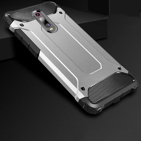 Funda Silicona Ultrafina Goma 360 Grados Carcasa para Xiaomi Mi 9T Pro Plata