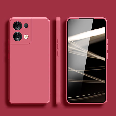 Funda Silicona Ultrafina Goma 360 Grados Carcasa para Xiaomi Redmi Note 13 Pro 5G Rosa Roja