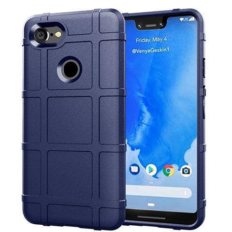 Funda Silicona Ultrafina Goma 360 Grados Carcasa S01 para Google Pixel 3 XL Azul