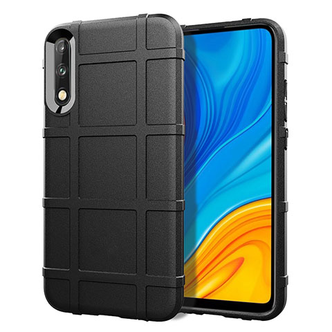 Funda Silicona Ultrafina Goma 360 Grados Carcasa S01 para Huawei Enjoy 10 Negro