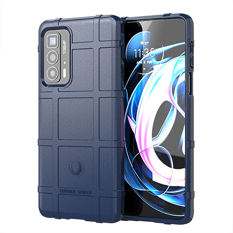 Funda Silicona Ultrafina Goma 360 Grados Carcasa S01 para Motorola Moto Edge S Pro 5G Azul