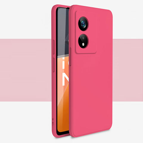 Funda Silicona Ultrafina Goma 360 Grados Carcasa S01 para Oppo A78 5G Rojo