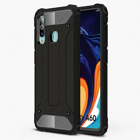 Funda Silicona Ultrafina Goma 360 Grados Carcasa S01 para Samsung Galaxy A60 Negro