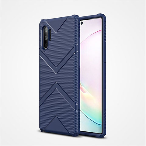 Funda Silicona Ultrafina Goma 360 Grados Carcasa S01 para Samsung Galaxy Note 10 Plus 5G Azul