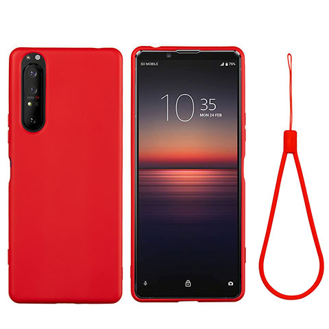 Funda Silicona Ultrafina Goma 360 Grados Carcasa S01 para Sony Xperia 1 II Rojo