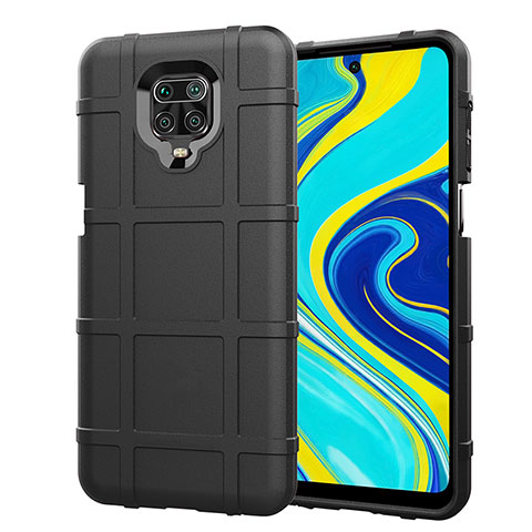 Funda Silicona Ultrafina Goma 360 Grados Carcasa S01 para Xiaomi Redmi Note 9 Pro Negro