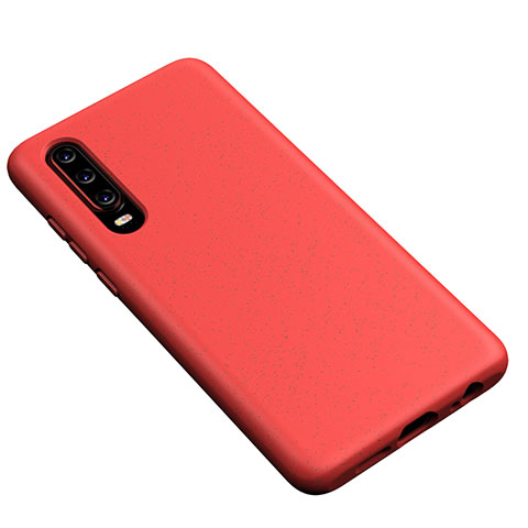 Funda Silicona Ultrafina Goma 360 Grados Carcasa S02 para Huawei P30 Rojo