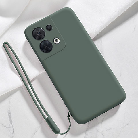 Funda Silicona Ultrafina Goma 360 Grados Carcasa S02 para Oppo Reno8 Pro 5G Verde Noche