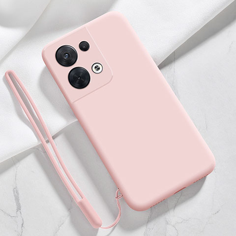 Funda Silicona Ultrafina Goma 360 Grados Carcasa S02 para Oppo Reno9 Pro 5G Rosa