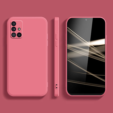 Funda Silicona Ultrafina Goma 360 Grados Carcasa S02 para Samsung Galaxy A51 5G Rosa Roja