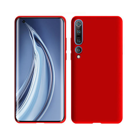 Funda Silicona Ultrafina Goma 360 Grados Carcasa S02 para Xiaomi Mi 10 Pro Rojo
