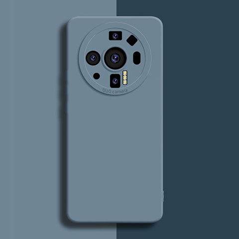Funda Silicona Ultrafina Goma 360 Grados Carcasa S02 para Xiaomi Mi 12 Ultra 5G Gris Lavanda