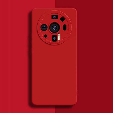 Funda Silicona Ultrafina Goma 360 Grados Carcasa S02 para Xiaomi Mi 12 Ultra 5G Rojo