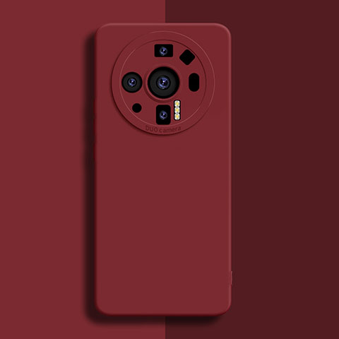 Funda Silicona Ultrafina Goma 360 Grados Carcasa S02 para Xiaomi Mi 12S Ultra 5G Rojo Rosa