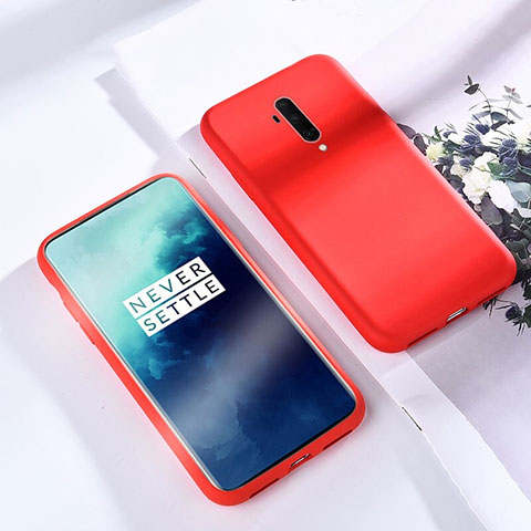 Funda Silicona Ultrafina Goma 360 Grados Carcasa S03 para OnePlus 7T Pro Rojo