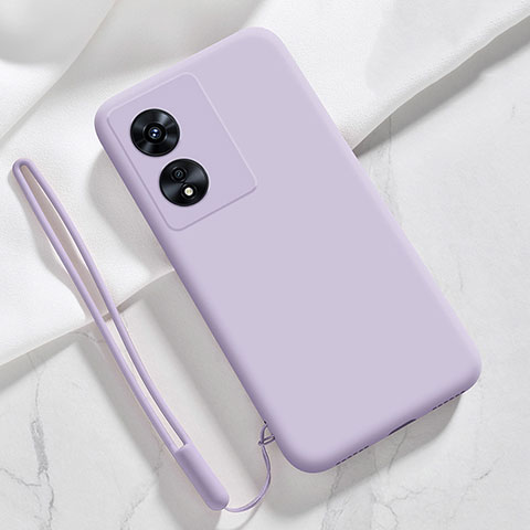 Funda Silicona Ultrafina Goma 360 Grados Carcasa S03 para Oppo A78 5G Purpura Claro