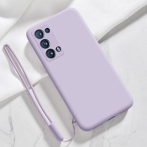 Funda Silicona Ultrafina Goma 360 Grados Carcasa S03 para Oppo Reno6 Pro 5G Purpura Claro