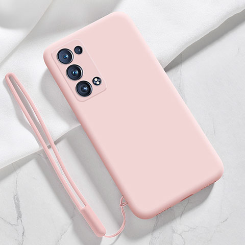 Funda Silicona Ultrafina Goma 360 Grados Carcasa S03 para Oppo Reno6 Pro+ Plus 5G Rosa