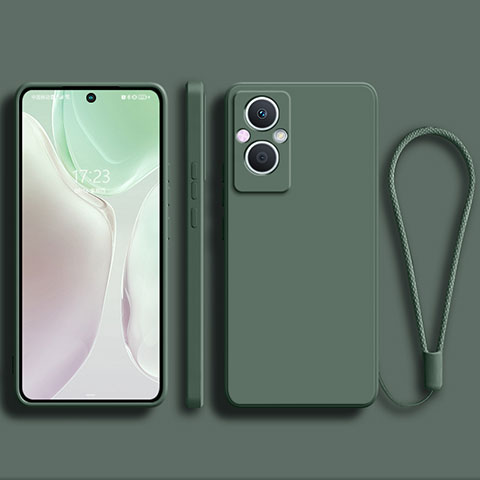 Funda Silicona Ultrafina Goma 360 Grados Carcasa S03 para Oppo Reno8 Z 5G Verde Noche