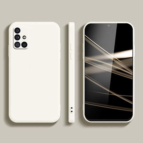 Funda Silicona Ultrafina Goma 360 Grados Carcasa S03 para Samsung Galaxy M31s Blanco
