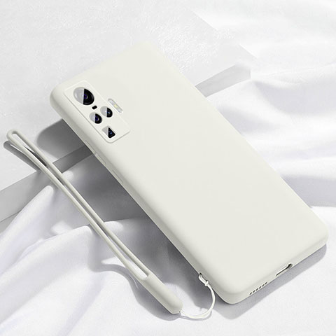 Funda Silicona Ultrafina Goma 360 Grados Carcasa S03 para Vivo X50 Pro 5G Blanco