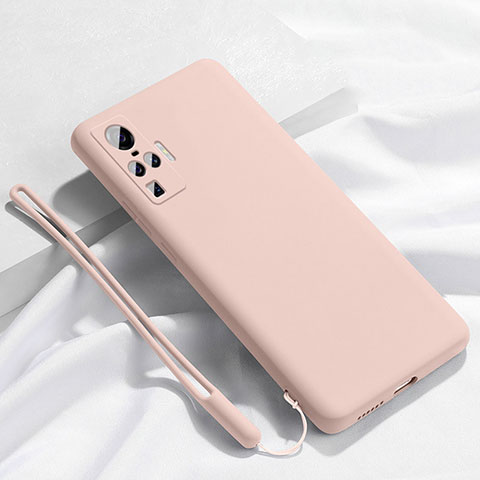 Funda Silicona Ultrafina Goma 360 Grados Carcasa S03 para Vivo X50 Pro 5G Rosa