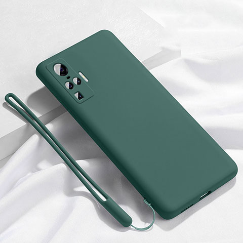 Funda Silicona Ultrafina Goma 360 Grados Carcasa S03 para Vivo X50 Pro 5G Verde