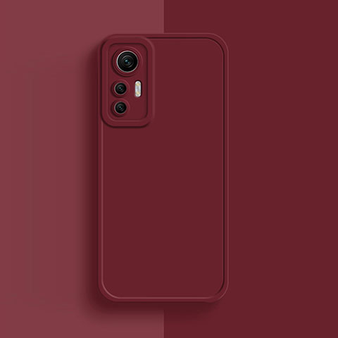 Funda Silicona Ultrafina Goma 360 Grados Carcasa S03 para Xiaomi Mi 12 5G Rojo Rosa