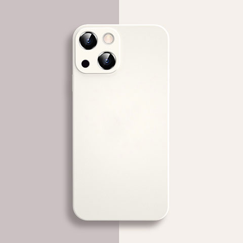 Funda Silicona Ultrafina Goma 360 Grados Carcasa S04 para Apple iPhone 14 Blanco