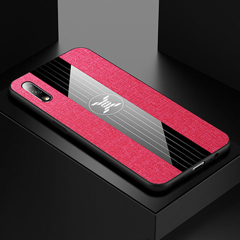 Funda Silicona Ultrafina Goma 360 Grados Carcasa S06 para Huawei Honor 9X Rosa Roja