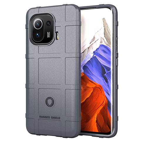 Funda Silicona Ultrafina Goma 360 Grados Carcasa S06 para Xiaomi Mi 11 Pro 5G Gris