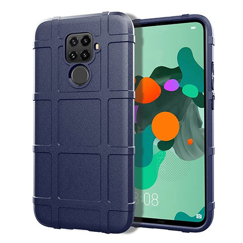 Funda Silicona Ultrafina Goma 360 Grados Carcasa S07 para Huawei Mate 30 Lite Azul