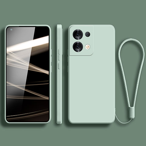 Funda Silicona Ultrafina Goma 360 Grados Carcasa S07 para Oppo Reno8 5G Menta Verde