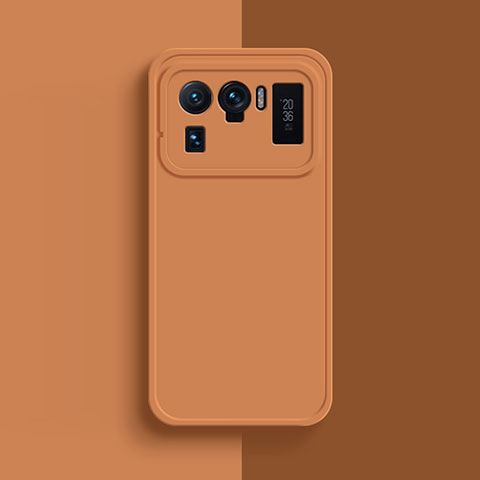 Funda Silicona Ultrafina Goma 360 Grados Carcasa S08 para Xiaomi Mi 11 Ultra 5G Naranja