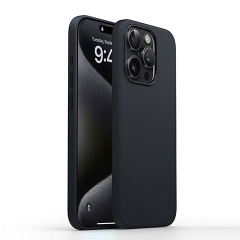 Funda Silicona Ultrafina Goma 360 Grados Carcasa YK1 para Apple iPhone 13 Pro Max Negro