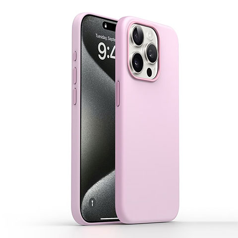 Funda Silicona Ultrafina Goma 360 Grados Carcasa YK1 para Apple iPhone 13 Pro Max Rosa