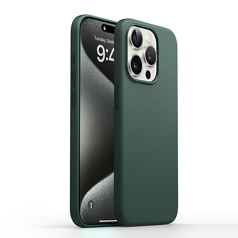 Funda Silicona Ultrafina Goma 360 Grados Carcasa YK1 para Apple iPhone 13 Pro Verde