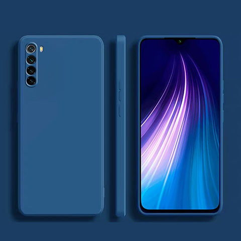 Funda Silicona Ultrafina Goma 360 Grados Carcasa YK1 para Xiaomi Redmi Note 8 (2021) Azul