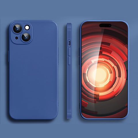 Funda Silicona Ultrafina Goma 360 Grados Carcasa YK2 para Apple iPhone 14 Plus Azul