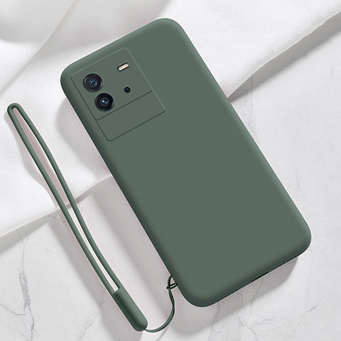 Funda Silicona Ultrafina Goma 360 Grados Carcasa YK3 para Vivo iQOO Neo6 5G Verde Noche