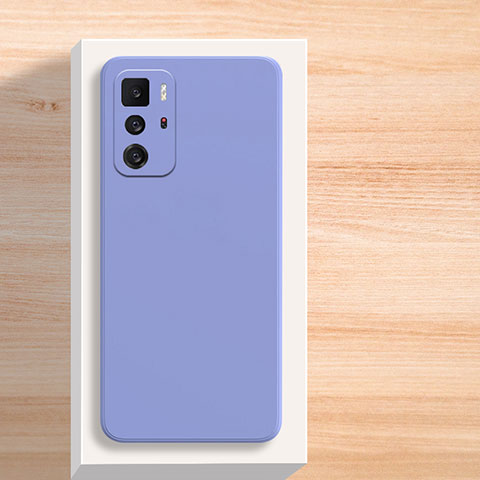 Funda Silicona Ultrafina Goma 360 Grados Carcasa YK3 para Xiaomi Redmi Note 10 Pro 5G Gris Lavanda